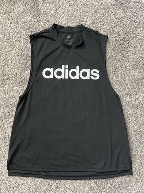 adidas Black Crewneck Logo Tee